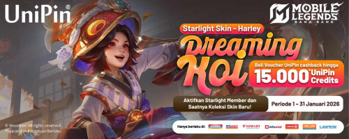 Sambut Januari dengan Starlight Skin Baru & Cashback UniPin hingga 15.000 Credits